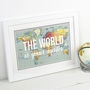 'The World Is Your Oyster' Map Print, thumbnail 2 of 5