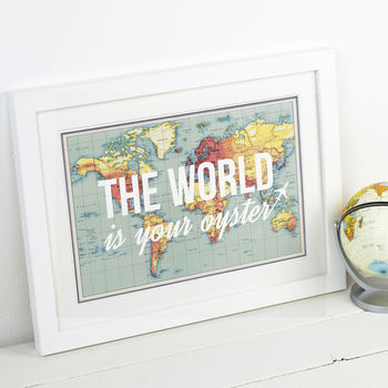'The World Is Your Oyster' Map Print, 2 of 5