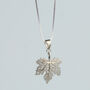 Sterling Silver Maple Leaf Pendant Necklace, thumbnail 1 of 6
