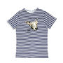 Personalised Pet Embroidered Stripy T Shirt, thumbnail 3 of 4
