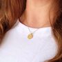 Gold Plated Ankh Coin Necklace, thumbnail 1 of 4