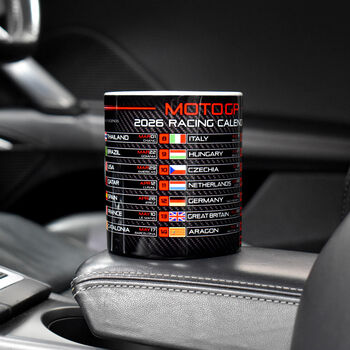 Moto 2026 Gp Season Racing Calendar Mug Red Edition, 2 of 6