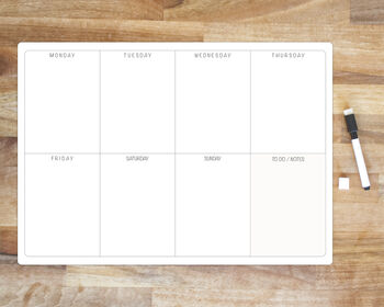 Weekly Planner Aluminium Wall Whiteboard, 4 of 7