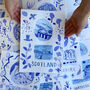 Scotland Art Print Blue Portuguese Tiles, thumbnail 3 of 3