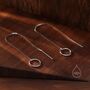 Sterling Silver Open Circle Ear Threaders, thumbnail 4 of 11