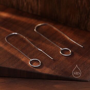 Sterling Silver Open Circle Ear Threaders, 4 of 11