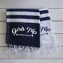 Personalised Cotton Beach Towel And Carrier Strap, thumbnail 5 of 10