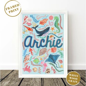 Sea Life Name Print Set, 10 of 12