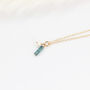 Gold Filled Tourmaline And Pearl Charm Necklace, thumbnail 6 of 11