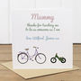 Personalised Mother's Day Bikes Card, thumbnail 1 of 3