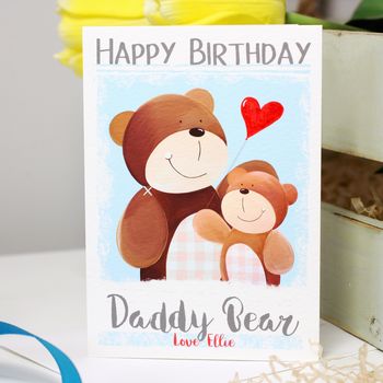 Personalised Daddy Papa Bear Birthday Card, 5 of 10