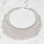 Silver Chain Statement Necklace, thumbnail 2 of 4
