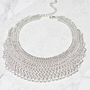 Silver Chain Statement Necklace, 2 of 4