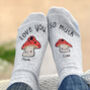 Mummy And Me Mushroom Personalised Socks, thumbnail 1 of 6