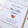 Personalised 7th Wedding Anniversary Card With Copper Heart, thumbnail 5 of 6