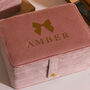 Personalised Velvet Jewellery Box Travel Gift For Her Or Home, thumbnail 4 of 8