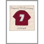 Personalised Football Shirt Birthday Card For Him, thumbnail 11 of 12