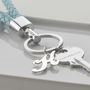 Personalised Sterling Silver Initial Letter Keyring, thumbnail 2 of 10