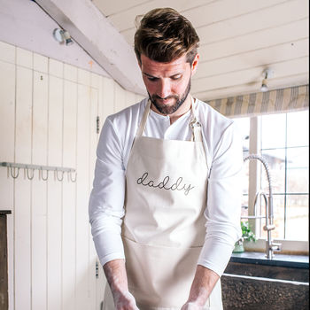 Personalised Daddy Cotton Kitchen Apron, 3 of 5