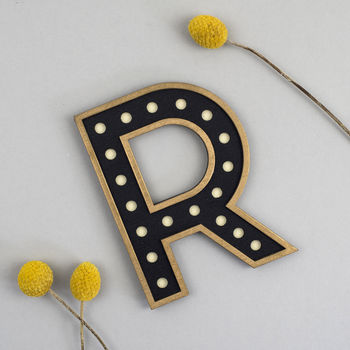Wooden Letters And Numbers Painted In Metallic Colours, 5 of 7