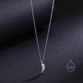 Tiny And Delicate Angel Wing Pendant Necklace, 3 of 11
