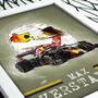 F1 Driver And Car Poster, thumbnail 3 of 4