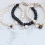 Pearl Bracelet Personalised With Birthstone And Initial, thumbnail 3 of 10