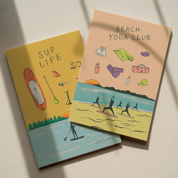 Beach Yoga Greeting Card | Wellness And Mindfulness Birthday Card, 5 of 6