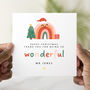 Personalised Cute Rainbow Teacher Christmas Card, thumbnail 1 of 3