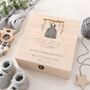 Personalised Baby Boy Dungarees Keepsake Box, thumbnail 2 of 4