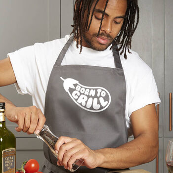 Born To Grill Father's Day BBQ Apron, 4 of 7