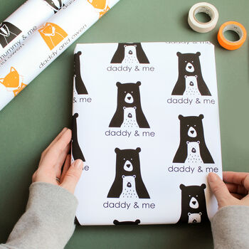 Personalised Animal Mummy/ Daddy And Me Wrapping Paper, 5 of 5