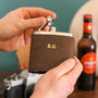 Personalised Foiled Leather Hip Flask Birthday Gift, thumbnail 1 of 5