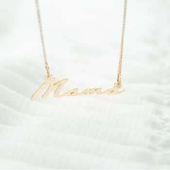 Mama Script Pendant Personalised Necklace, 6 of 9