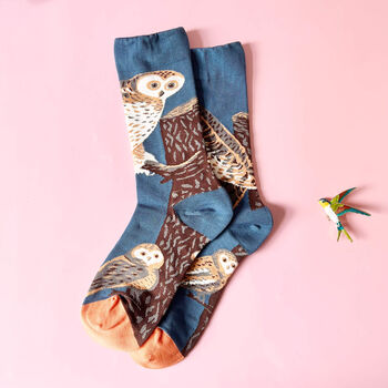 Delightful Owl Three Pairs Socks In A Box Gift, 2 of 10