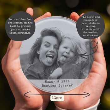 Personalised Mummy Photograph And Message Coaster, 3 of 3