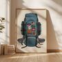 Personalised Travel Backpack Print, thumbnail 1 of 7
