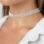 Swarovski Crystal Four Row Choker Necklace, thumbnail 1 of 3