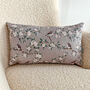 Luxury Soft Velvet Cushion Orchard Blossom Taupe, thumbnail 3 of 5