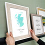 Personalised Scotland Engagement Map Print, thumbnail 1 of 10