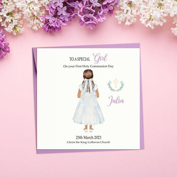 1st Holy Communion Card For A Special Girl, 4 of 6