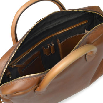 Luxury Leather Laptop Bag, 5 of 6