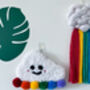 Personalised Pompom Cloud Wall Hanging, thumbnail 2 of 9