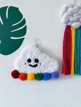 Personalised Pompom Cloud Wall Hanging, 2 of 9