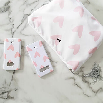 Pink Hearts Personalised Phone Case, 4 of 4
