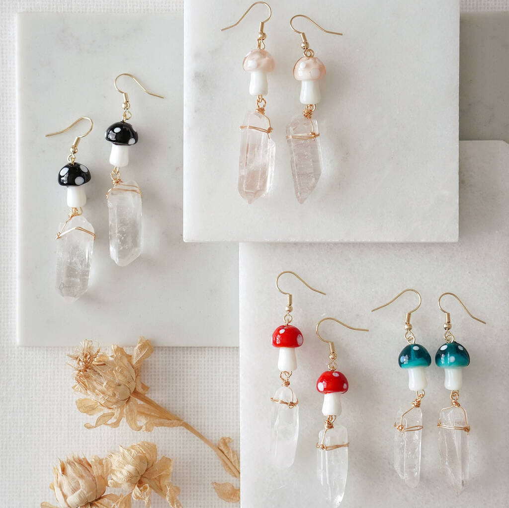 thumbnail image 2 of Tiny Crystal Karaoke Microphone Earrings - Gold Plated Fun Music Jewelry Gift 2 of 12
