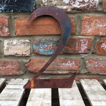 Large Rusted Metal House Numbers, 4 of 11