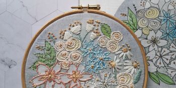Pastel Blooms Embroidery Pattern, 4 of 6