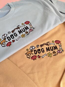 Dog Mum Embroidered Sweatshirt, 4 of 5