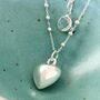 Silver Plated Crystal And Heart Layered Necklace, thumbnail 2 of 7